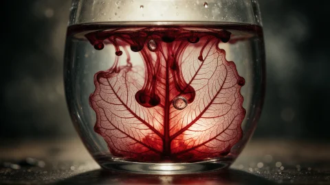 Cinematic Film Still 13. Botanical Macro Surrealism, Extreme... — Stable Diffusion AI Prompt: cinematic film still 13. botanical macro surrealism, extreme close-up of a drop...