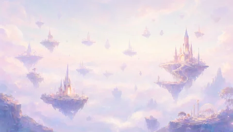 The Image Is A Vertical Dreamlike Illustration Of A Surreal... — Stable Diffusion AI Prompt: The image is a vertical dreamlike illustration of a surreal dreamscape, floating...