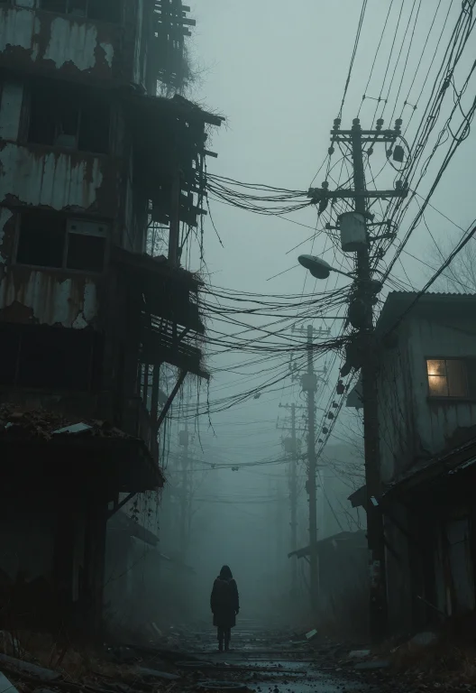 This Is A The Image Is Dominated Creating A Cold, Eerie Atmo...