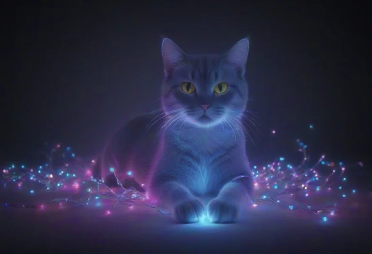 Cat, Led, Colorful Led Lights