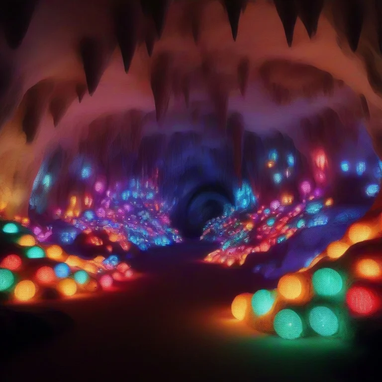 Led, Colorful Led Lights, Cave