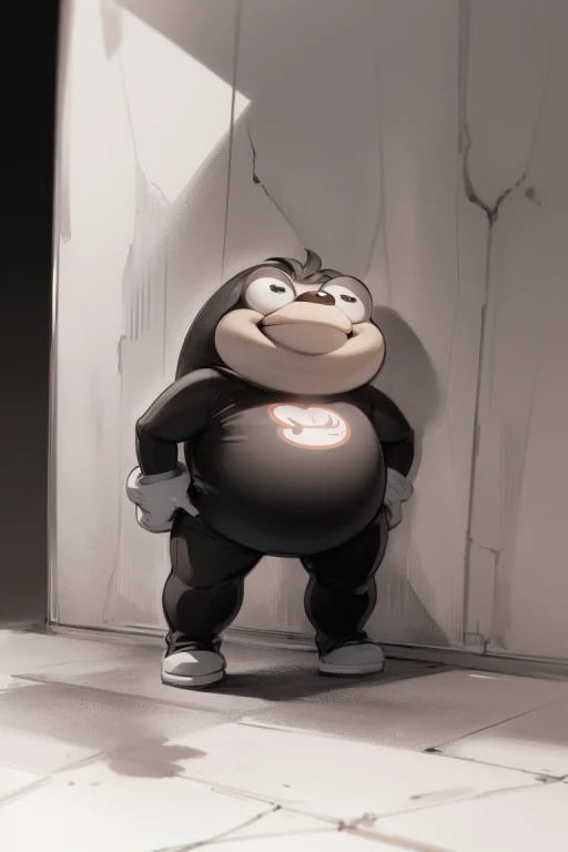 Sketch Of Ugandan Knuckles Standing In Front Of A Wall, Lora...