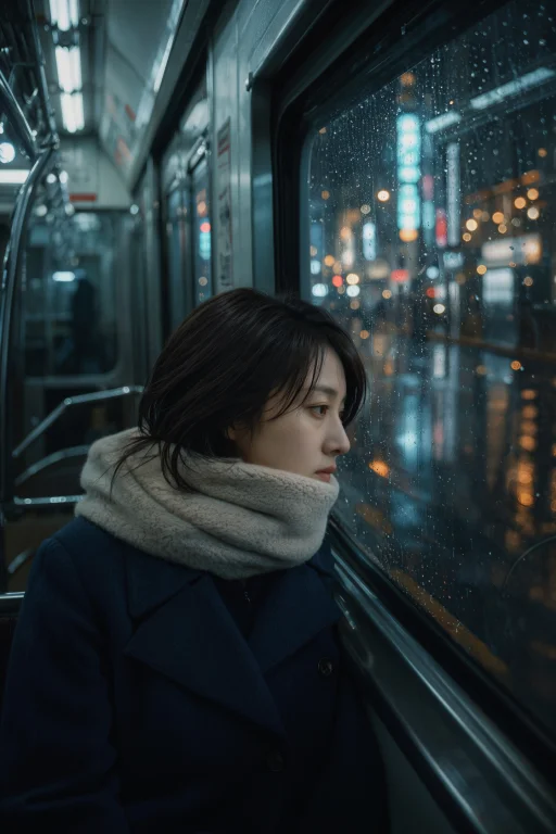 A Cinematic, Emotionally Evocative Medium Shot Of A Solitary...