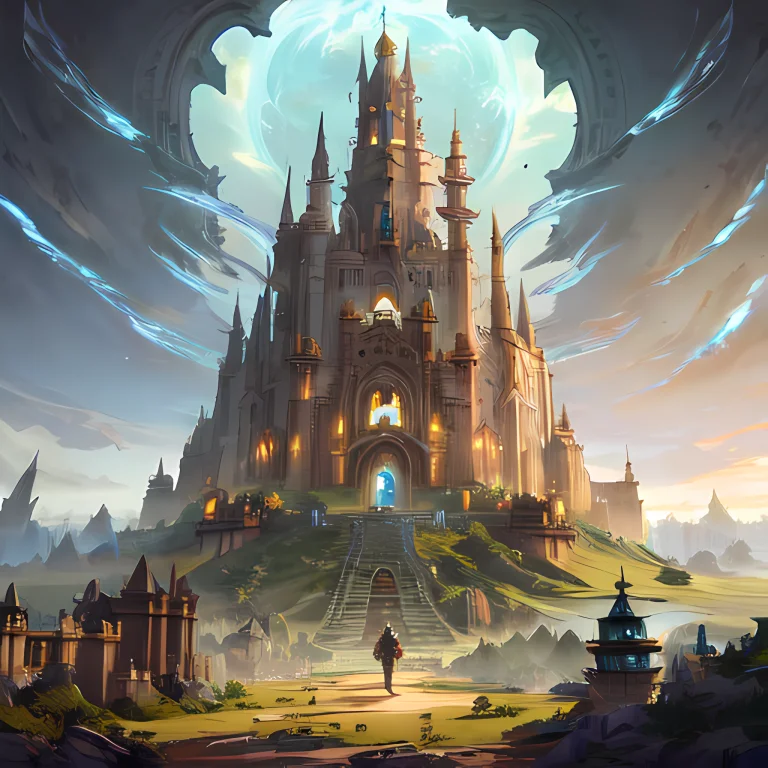 By Advntr, Landscape Of A Fantasy Castle, Far View, Intricat...