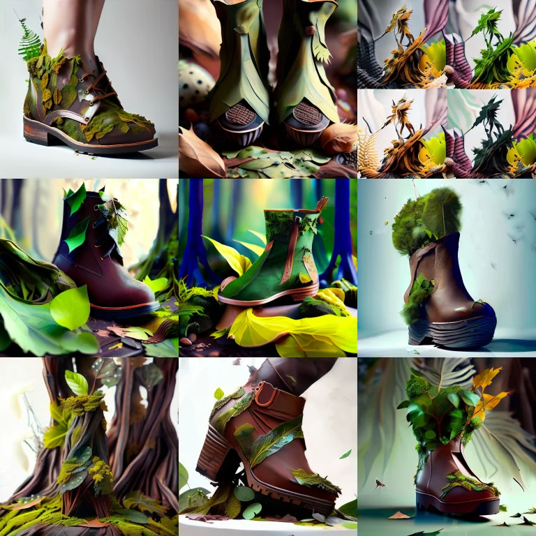 Naturitize1.3 , Roots Ankle Boots On Jungle Floor,