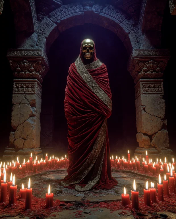 Dark Atmosphere, Dark Interior. Wide Shot. Sinister Mood. A...