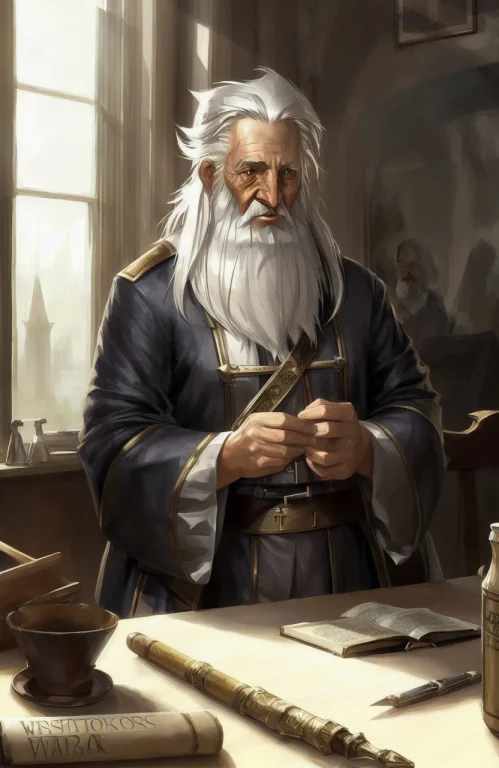Award Winning Waist Up Photo Of A Fantasy Wizard, Wizard Hat...
