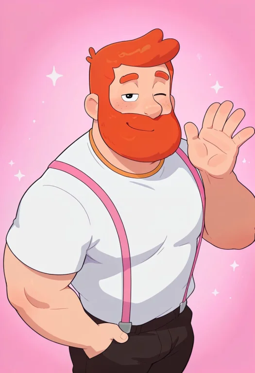 Jake Martin, Pink Background, 1man, Male, Solo, Mature Male,...