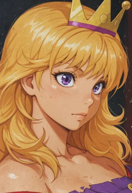 Marianna, Blonde Girl, Purple Eyes, Oil Painting, Masterpiec...
