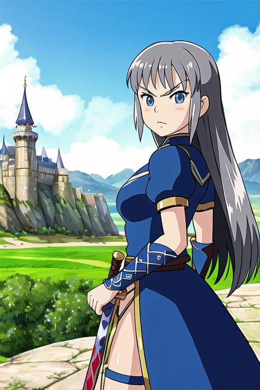 Lorastudioghiblistylev10.65, Masterpiece, Warrior Girl, Swor...