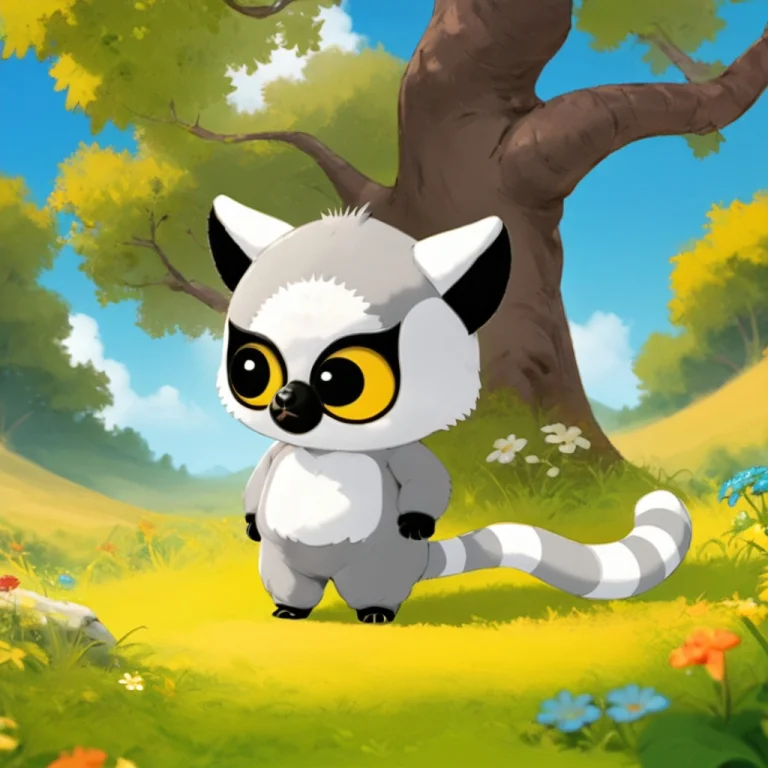 Lemur, Colored Sclera, Ringtail, No Humans, Outdoors, Day, T...