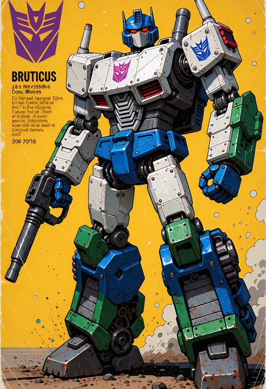 This Is A Comic Book Illustration Of Bruticus, A Decepticon...