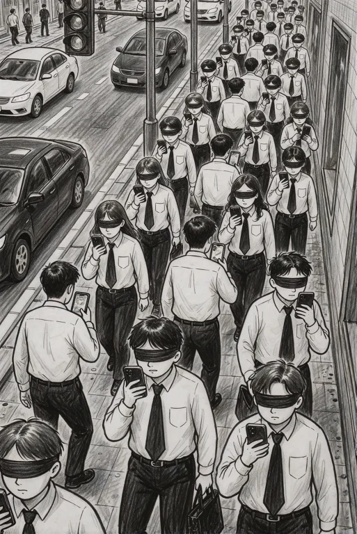 A Monochrome Pencil Drawing On A Sheet Of Paper In A Simplif...