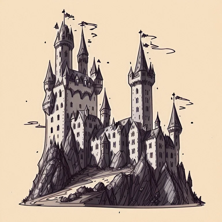 Sketch Of A Castle Sat On A Hill, Sd15journalsketch