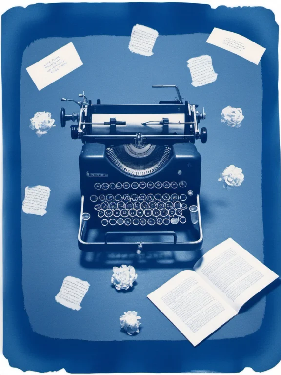 Cyanotype, A Cyanotype Photographic Art Piece Of A Thinkers...