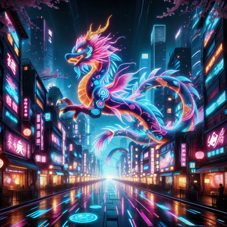 Colorful Led Lights, Gigantic Koi Fish Transforming Into A C...