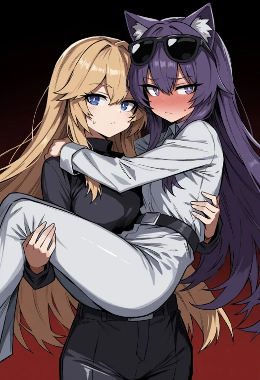 Masterpiece, Best Quality, Safe, 2girls, Blonde Hair, Cat Ea...