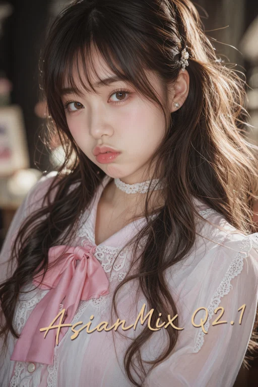 Create A Japanese Adult Girl Pouting In Theatrical Lovely Wi...