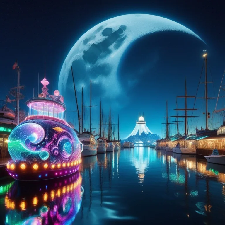 Led, Colorful Led Lights, The Moon Is A Giant Neon Aquarium...