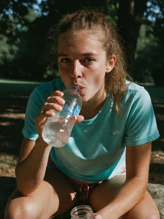 Photographic Portrait Of A Woman In Sportswear With A T-shir...