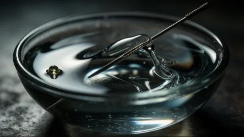 Cinematic Film Still 11. Fluid Physics Surrealism, Macro Sho... — Stable Diffusion AI Prompt: cinematic film still 11. fluid physics surrealism, macro shot of a steel sewing...