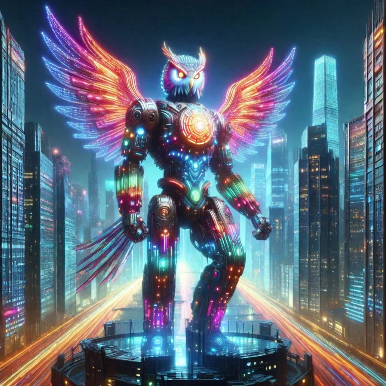 Gloves, Wings, In A Vast Futuristic Metropolis Where Towerin...