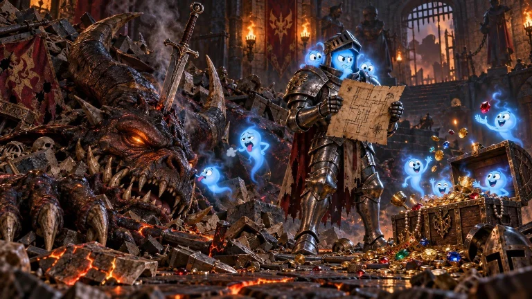 Frozen Tableau Game Concept Art Illustration With Cartoon Co...