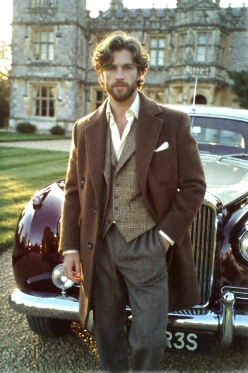 L0r3s, Low Quality Image, A Handsome Man With Wavy Brown Hai...