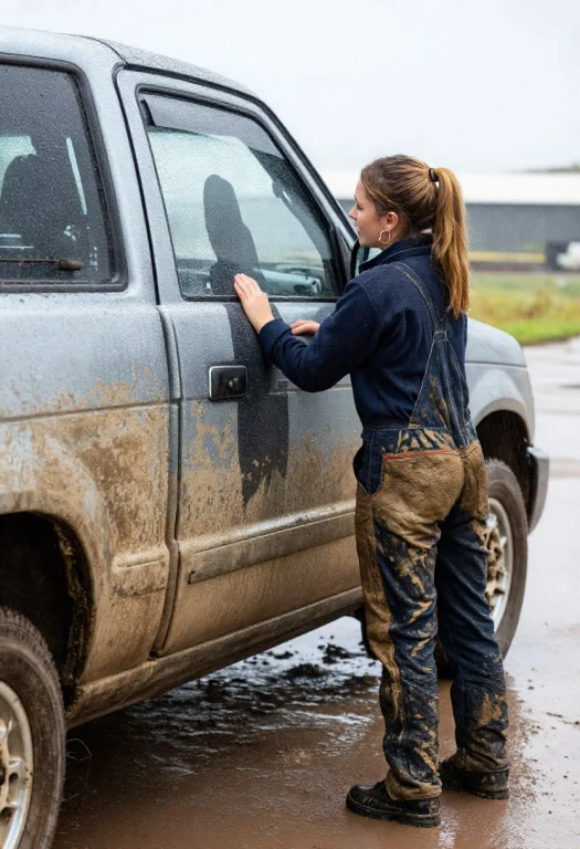 On A Rain-soaked Test Ground, The Mechanic Leaned For A Seco...