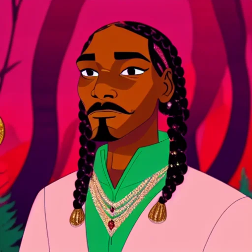 Perfectly-centered Portrait-photograph Of Snoop Dog With Lon...
