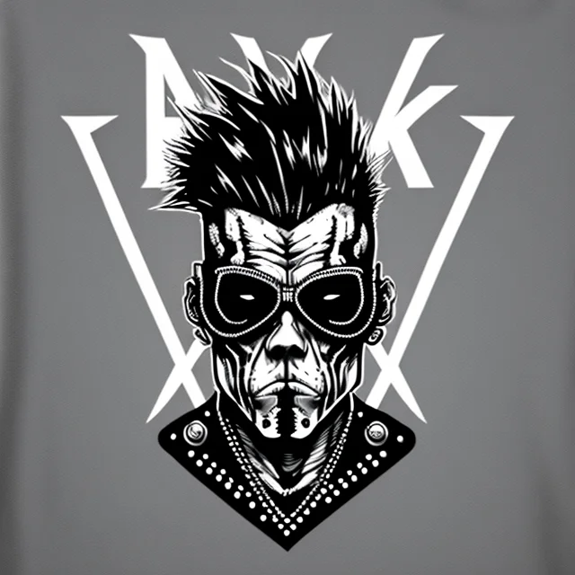 A Punk Rocker1.2 , T-shirt Logo In The Style Of Magifactory...