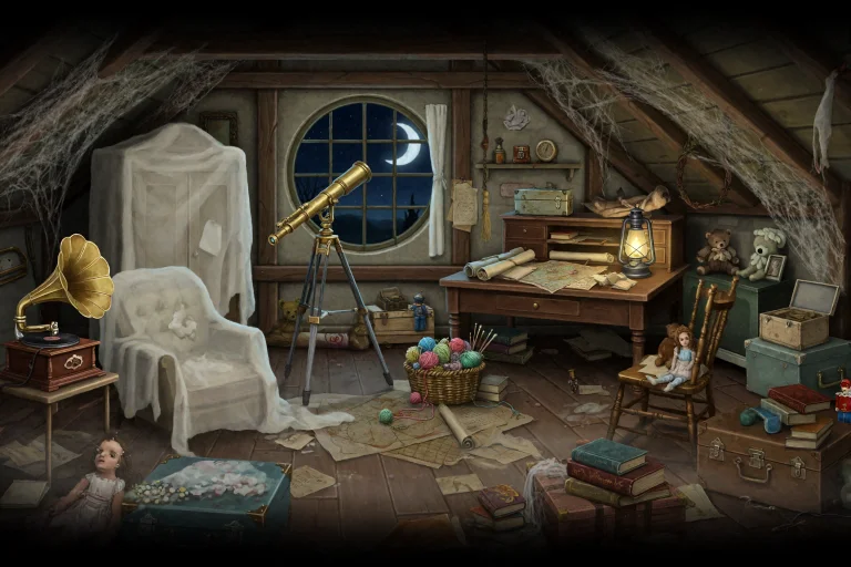 A 2d Background For A Point-and-click Adventure Game. Strict...