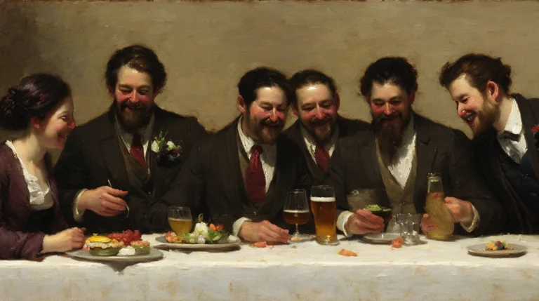 Group Of Friends, Laughing, By Classipeint, Last Supper Styl...