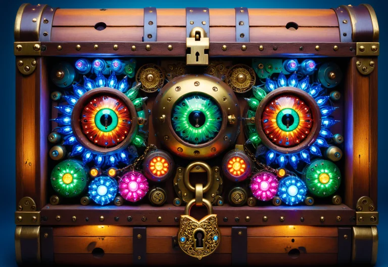 Close-up, Padlock, Old Chest, Multiple Eyes, Lazypos Loracol...