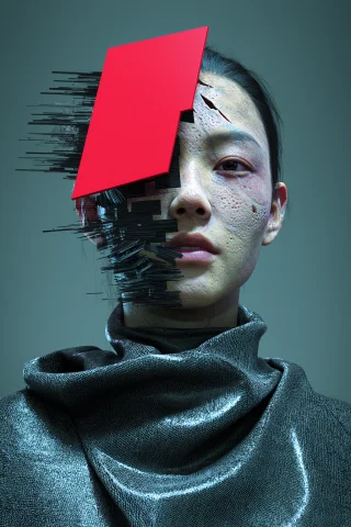 Highleveldescriptiona Hyper-realistic Digital Portrait Of A... — Stable Diffusion AI Prompt: {"high_level_description":"A hyper-realistic digital portrait of a cybernetic wo...