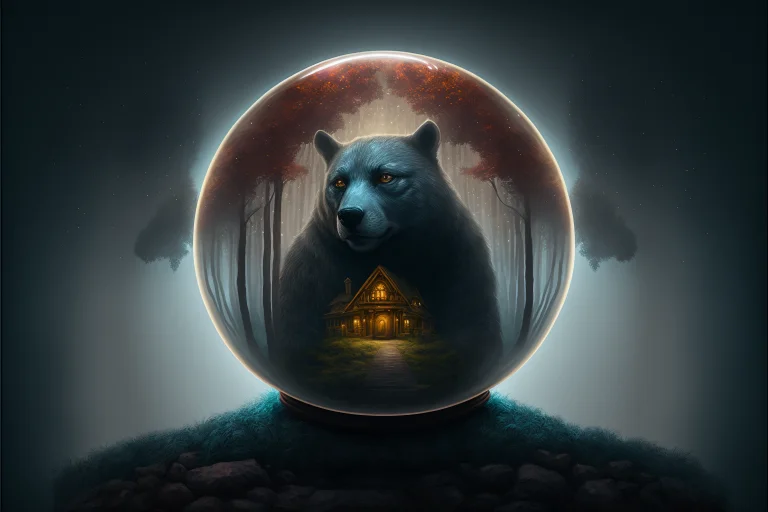 An Anthropomorphic Bear Wearing Red Robes, Heroic Portrait 1...