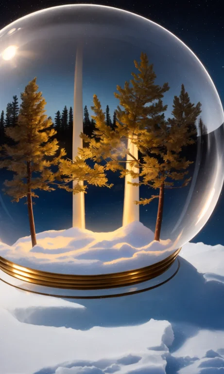 Knollingcase, Winter Scenery Of Lapland Inside Of Snow Globe...