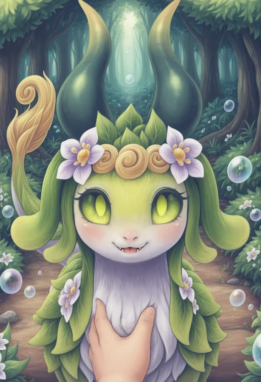 Glameep, Horns, Nature Background, Flower, Face Focus, Stand...
