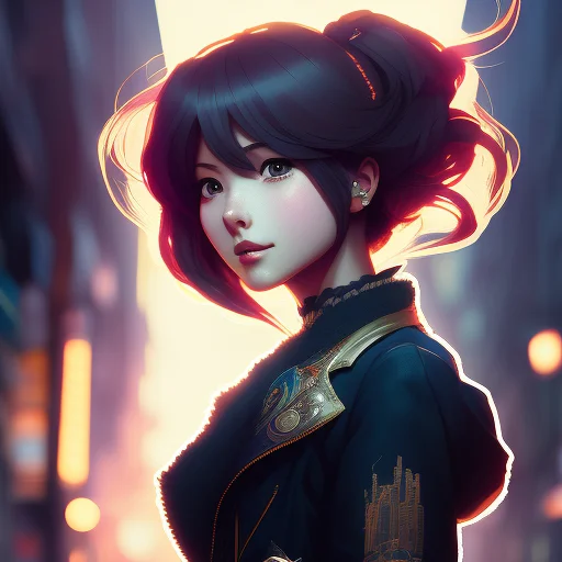 F16 Bokeh 34 Portrait Classic Woman On A City Street, Fine P...