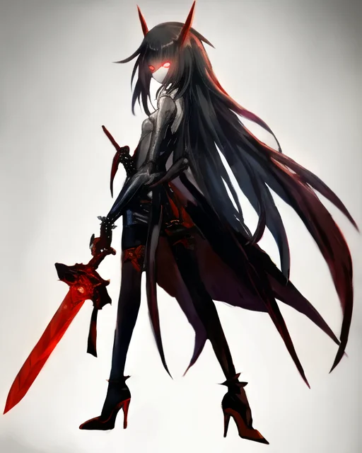 Arms Behind Back, By K-suwabe, Glowing Eye, Grey Background,...