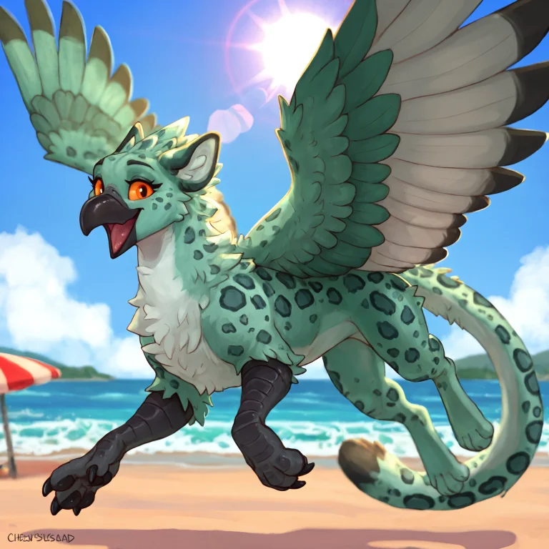 Masterpiece, Best Quality, High Quality, Solo, Gryphon, Fera...