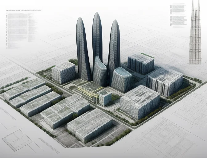 Bird Eye Perspective Of Conceptual Style Architecture Loraar...