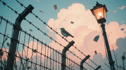 Nature, Zidiusart, Storm, Wind, Objects Flying In The Back G... — Stable Diffusion AI Prompt: Nature, zidiusArt, (storm, wind, objects flying in the back ground, sense of dep...