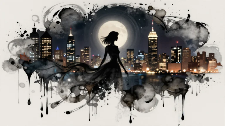 Abstract, Beautiful, Strange, Woman, Night, City, Wonderful