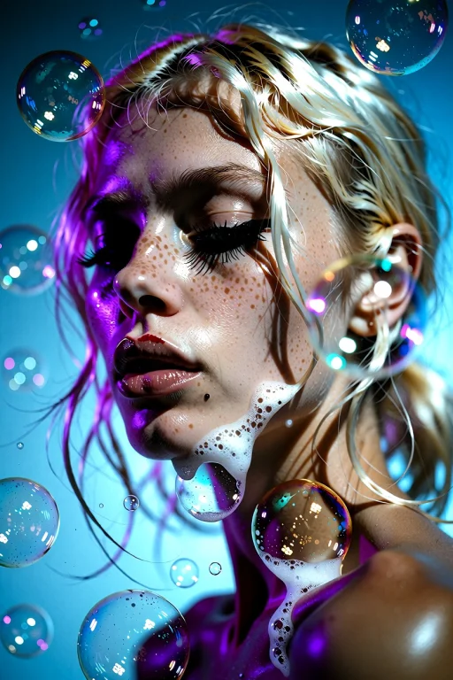 Photograph In The Style Of Marilyn Minter, A Closeup Photo O...