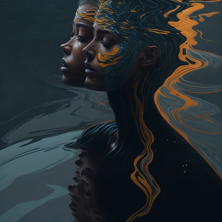 Floating Layers Of Water, Reflection, Shimmering, Color, Fac...