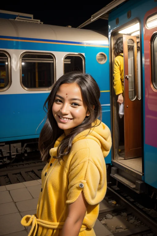 1girl, Vibrant Wall Graffiti, Art Photography, Stylized, Lan...