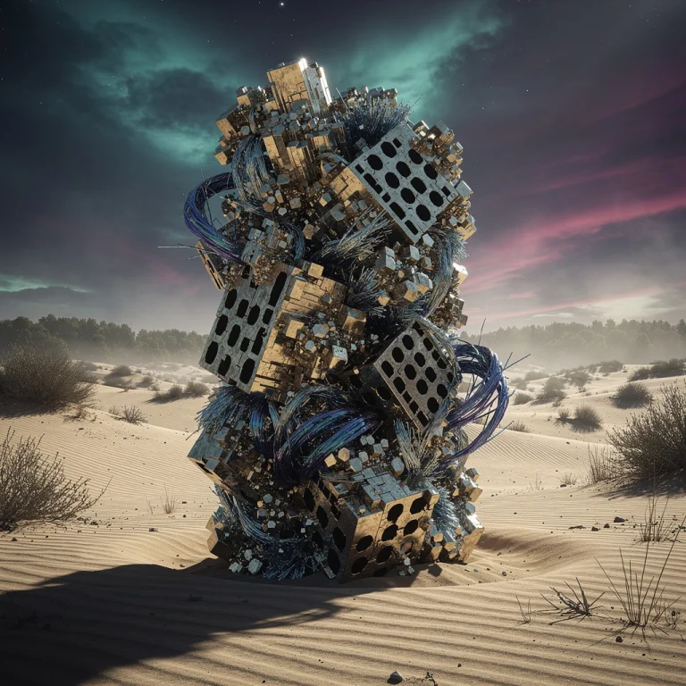 A Surreal, High-contrast Shot Of A Massive Alien Crystal For...