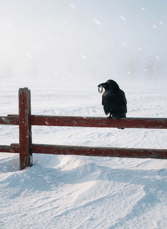 A Stark, Painterly Winter Landscape Photograph Shot In The N...