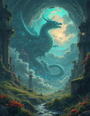 Cybernetic Style, ,,,,fireflies,dragons,,,,exhale,filters,,,... — FLUX AI Prompt: cybernetic style, ,,,,fireflies,dragon's,,,,exhale,filters,,,air,,edge,,,,peer,,...